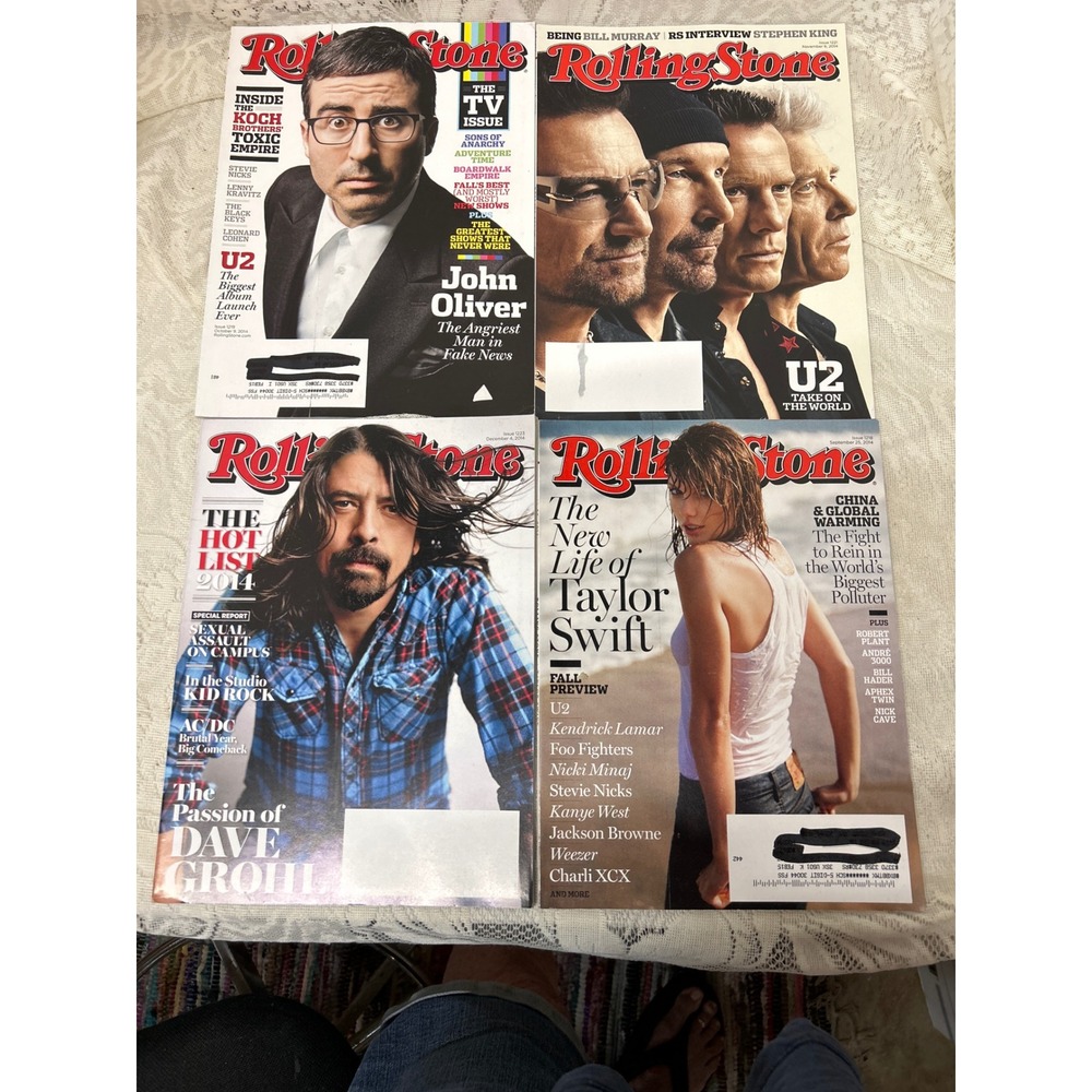 Rolling Stone Magazine Lot‎ 2014 John Oliver Taylor Swift Dave Grohl U2